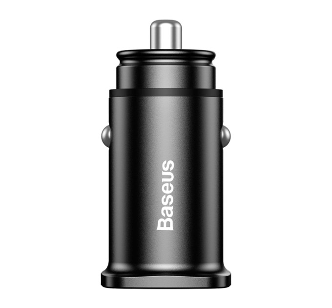 Автомобільний зарядний пристрій Baseus Square metal A+A 30W Black