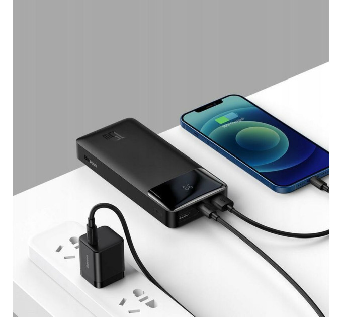 Повербанк Baseus Bipow Digital Display Power Bank 20000mAh 15W Black