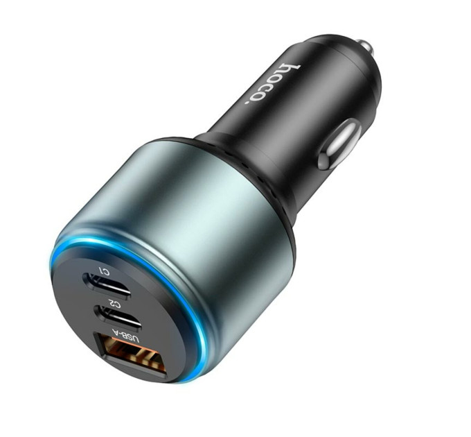 Автомобільний зарядний пристрій HOCO NZ9 Galloper 95W three-port (2C1A) Black