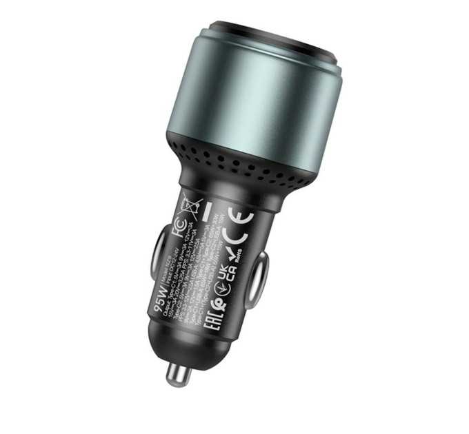 Автомобільний зарядний пристрій HOCO NZ9 Galloper 95W three-port (2C1A) Black