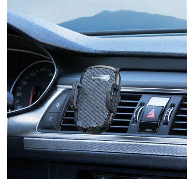Тримач для мобільного BOROFONE BH52 Windy air outlet car holder Black Grey