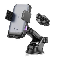 Тримач для мобiльного з БЗП HOCO HW9 Climber  Black Gray