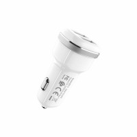 Автомобільний зарядний пристрій BOROFONE BZ13 Extreme dual port car charger White