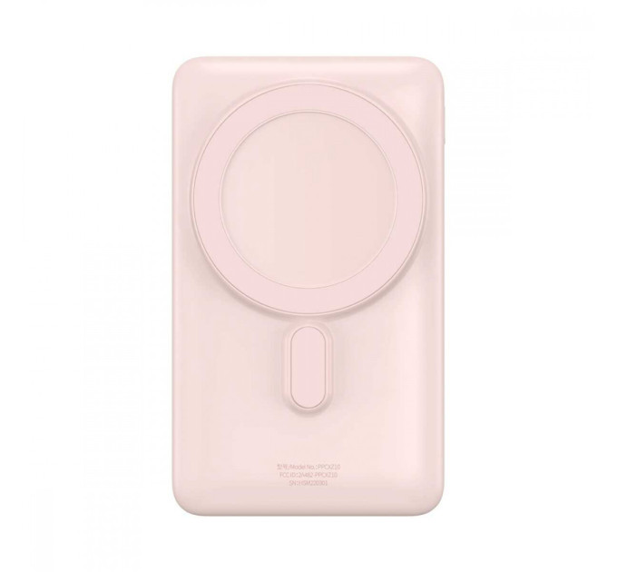 Повербанк Baseus Magnetic Bracket Wireless Fast Charge Power Bank 10000mAh 20W Pink (With cable Type-C to Type-C 60W（20V/3A)