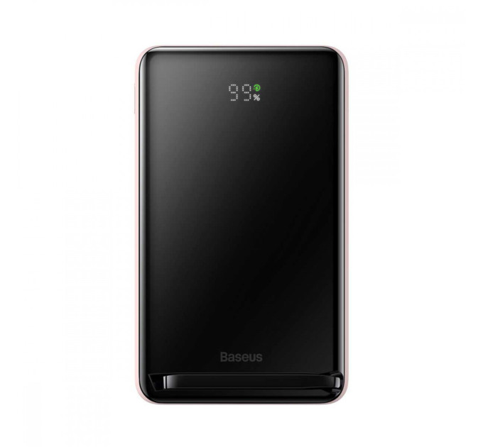 Повербанк Baseus Magnetic Bracket Wireless Fast Charge Power Bank 10000mAh 20W Pink (With cable Type-C to Type-C 60W（20V/3A)