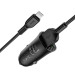 Автомобільний зарядний пристрій HOCO Z39 Farsighted dual port QC3.0 Car charger set(iP) Black