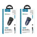 Автомобільний зарядний пристрій HOCO Z39 Farsighted dual port QC3.0 Car charger set(iP) Black