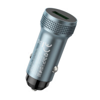 Автомобільний зарядний пристрій HOCO Z49A Level QC3.0 Metal Gray