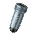 Автомобільний зарядний пристрій HOCO Z49A Level QC3.0 Metal Gray