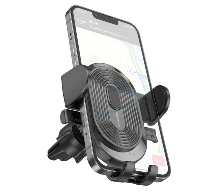Тримач для мобільного BOROFONE BH84 Experience one-button car holder(air outlet) Black