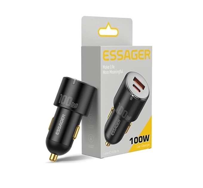Автомобільний зарядний пристрій Essager ECCAC-QTZ01 black