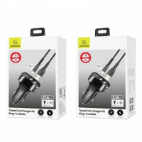 Автомобільний зарядний пристрій  Usams Travel Car Charger Kit King Tu Series(U35 Type-C Cable 1M + C13 Dual USB Car Charger)Black