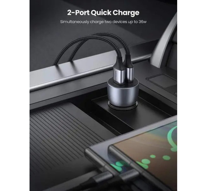 Автомобільний зарядний пристрій UGREEN CD213 Fast Car Charger (Dark Blue) (UGR-10144)