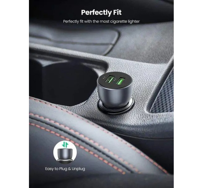Автомобільний зарядний пристрій UGREEN CD213 Fast Car Charger (Dark Blue) (UGR-10144)