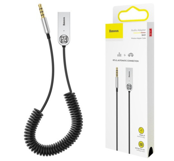 Bluetooth ресивер Baseus BA01 USB Wireless adapter cable Black