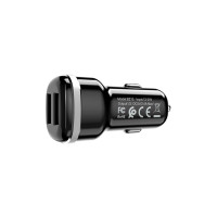 Автомобільний зарядний пристрій BOROFONE BZ13B Extreme dual port car charger Black