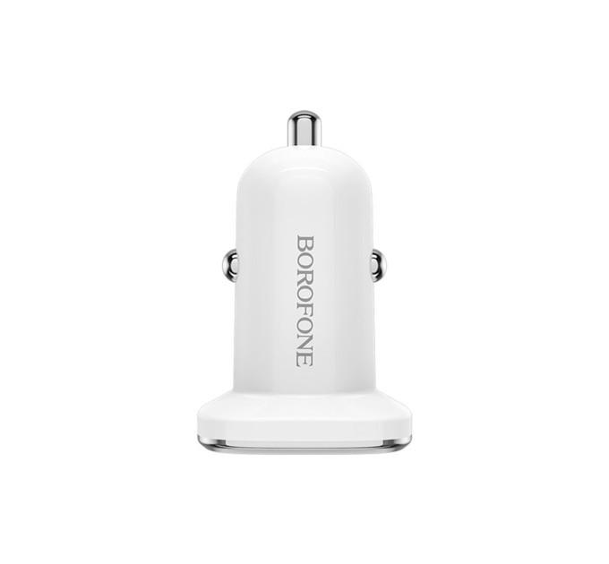 Автомобільний зарядний пристрій BOROFONE BZ12A single port QC3.0 with Type-C cable White