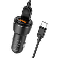 Автомобільний зарядний пристрій BOROFONE BZ17 Core dual port QC3.0 car charger set(Type-C)