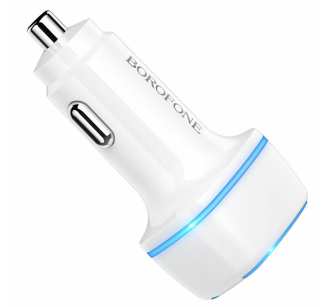 Автомобільний зарядний пристрій BOROFONE BZ14 Max White