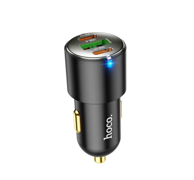 Автомобільний зарядний пристрій HOCO NZ6 PD45W 3-port(2C1A) car charger Black