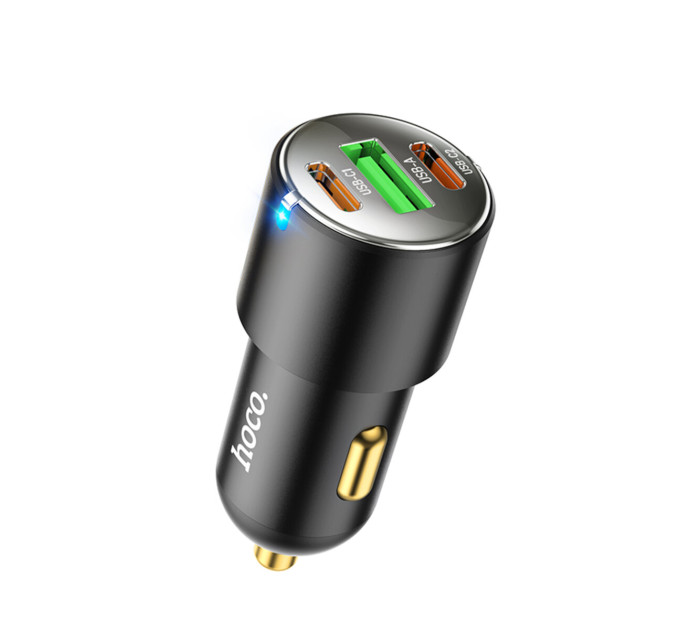 Автомобільний зарядний пристрій HOCO NZ6 PD45W 3-port(2C1A) car charger Black