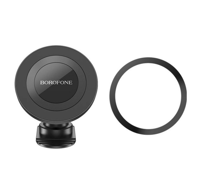Тримач для мобільного BOROFONE BH91 Ring magnetic car holder(center console) Black