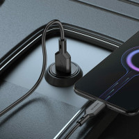 Автомобільний зарядний пристрій BOROFONE BZ18 single port QC3.0 car charger set(Micro) Black