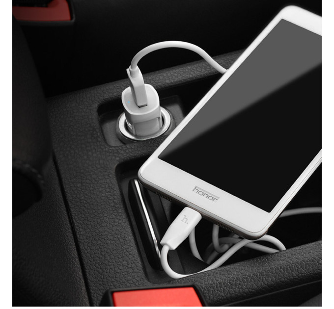 Автомобільний зарядний пристрій HOCO Z2 single-port car charger White