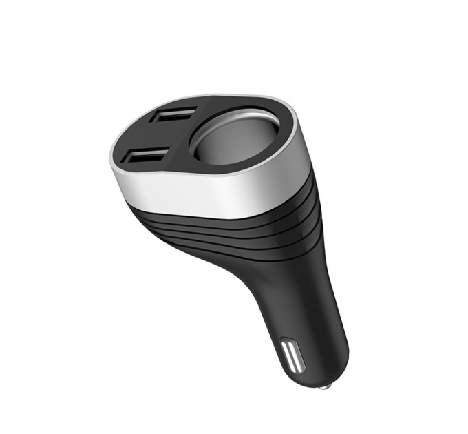 Автомобільний зарядний пристрій HOCO Z29 Regal digital display cigarette lighter car charger Black