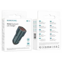 Автомобільний зарядний пристрій BOROFONE BZ19 Sapphire Blue
