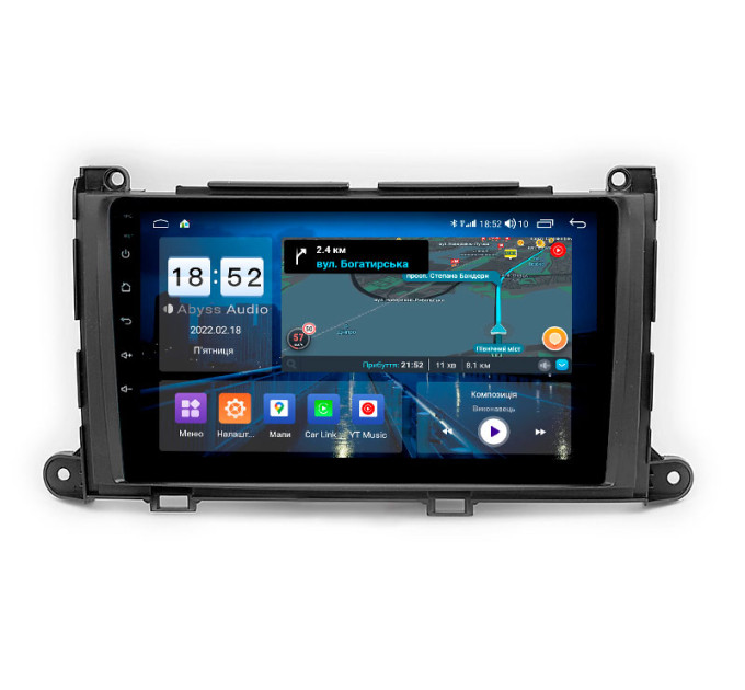 Штатна магнітола Abyss Audio QS-9368 для Toyota Sienna 2015-2020