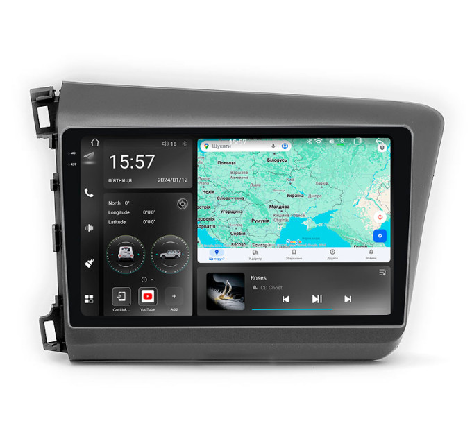 Штатна магнітола Abyss Audio WR-9160 для Honda CIVIC 2012-2015