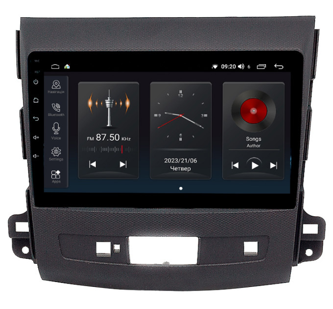 Штатна магнітола Abyss Audio SP-9245 для Mitsubishi Outlander 2006-2012