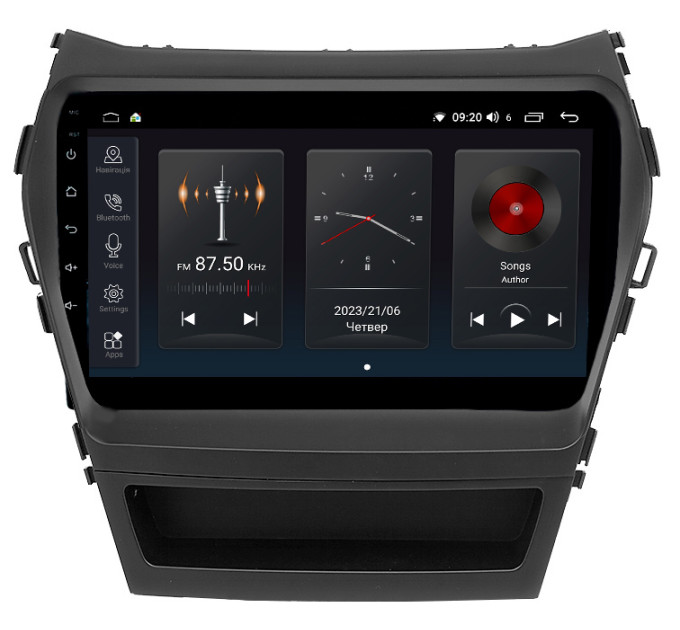 Штатна магнітола Abyss Audio SP-9216 для Hyundai Santa Fe / IX45 2013-2017