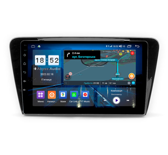 Штатна магнітола Abyss Audio QS-0116 для Skoda Octavia A7 2014-2020