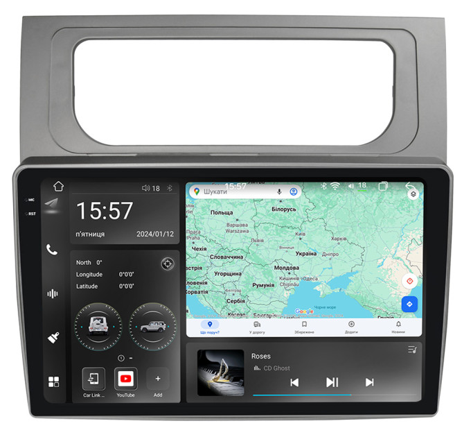 Штатна магнітола Abyss Audio WR-0384 для Volkswagen Touran 2010-2015