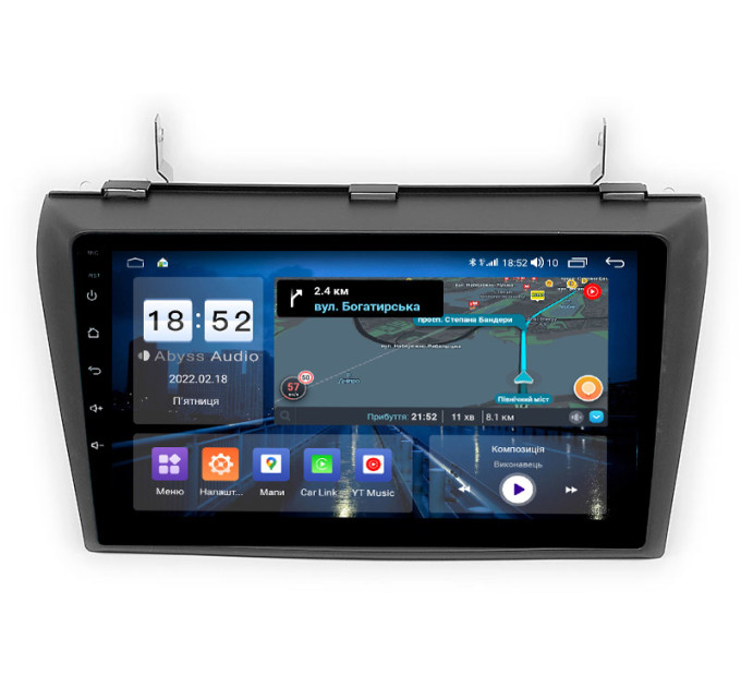 Штатна магнітола Abyss Audio QX-9225 для Mazda 3 2004-2009