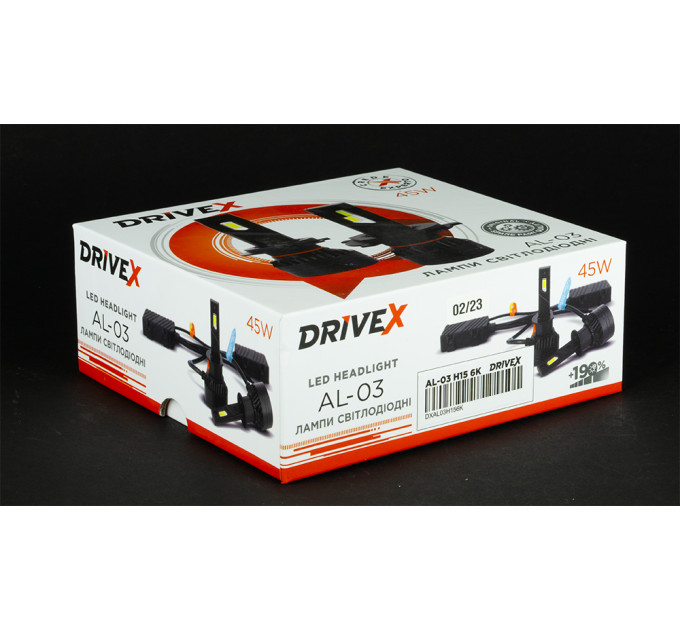 Світлодіодні лампи DriveX AL-03 H7 5000K LED 45W CAN 12-24В