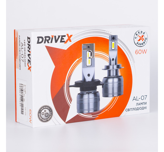 Світлодіодні лампи DriveX AL-07 H4 H/L 6000K LED 60W CAN 12V