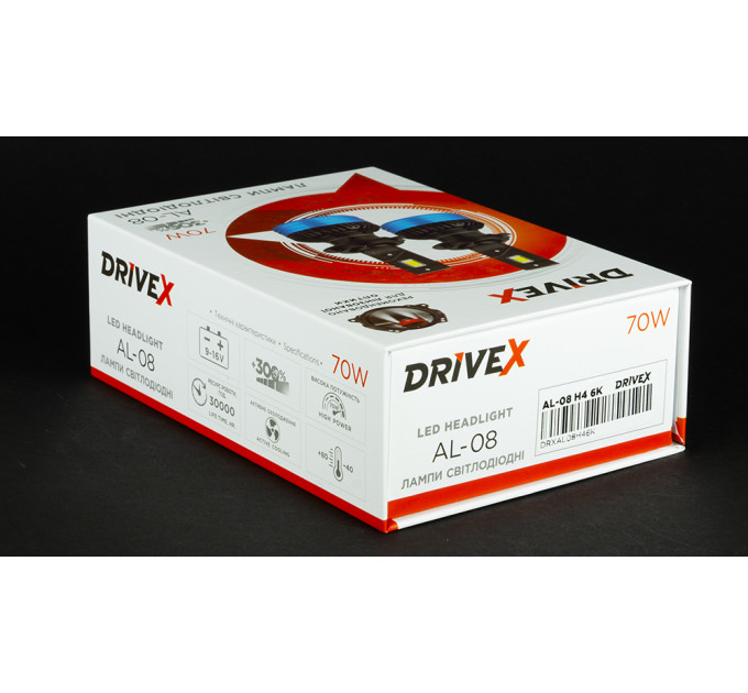 Світлодіодні лампи DriveX AL-08 HB4(9006) 6000K LED 70W CAN 12V