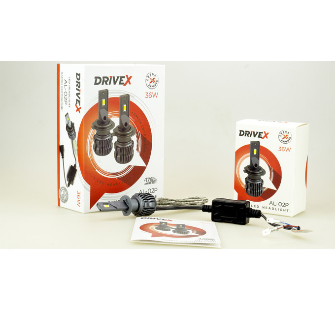 Світлодіодні лампи DriveX AL-02P H1 5000K LED 36W 12В