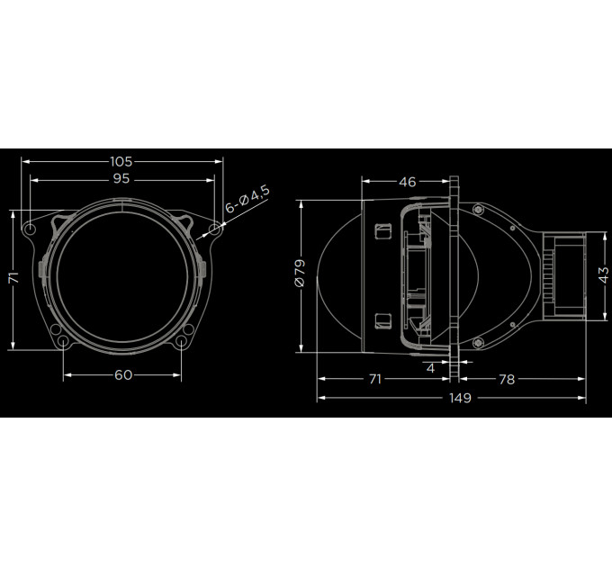 Світлодіодні лінзи DriveX BiLED Amateru 3.0