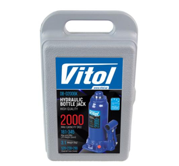 Домкрат Vitol DB-02006K/T90204S 2т