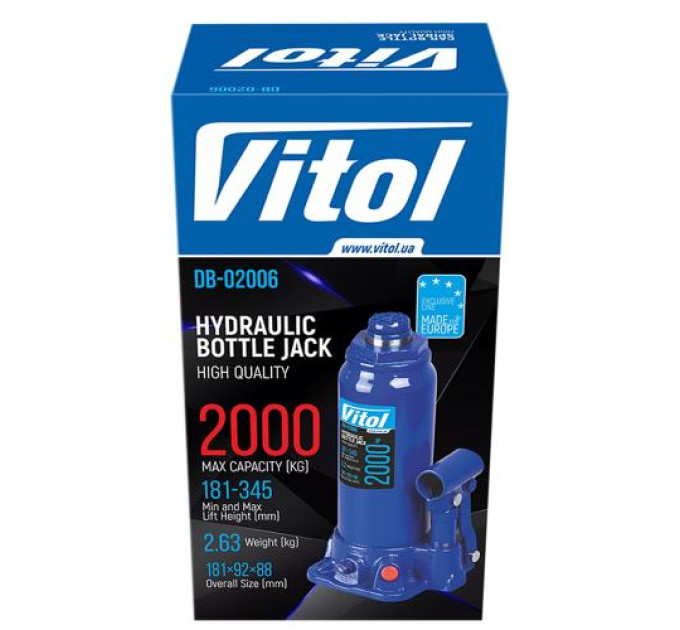 Домкрат Vitol DB-02006/T90204 2т