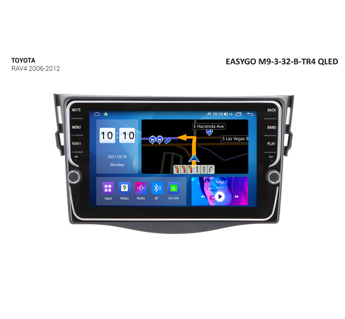 Штатна магнітола EasyGo M9-3-32-B-TR4 QLED Toyota RAV4