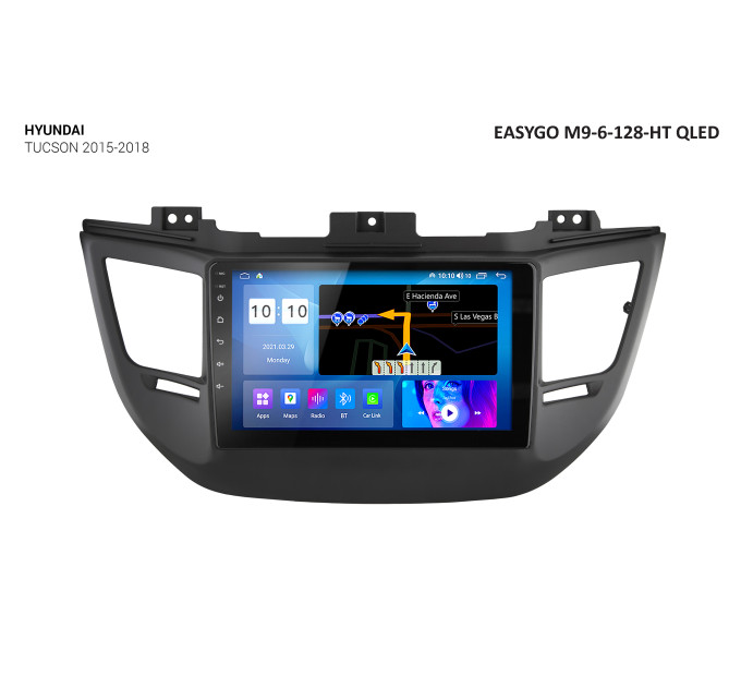 Штатна магнітола EasyGo M9-6-128-HT QLED Hyundai Tucson