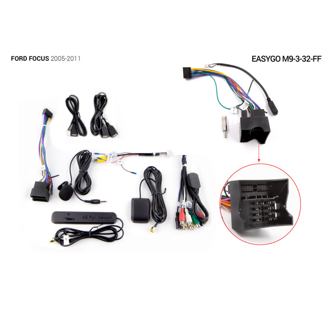 Штатна автомагнітола EasyGo M9-3-32-FF Ford Focus 2005-2011