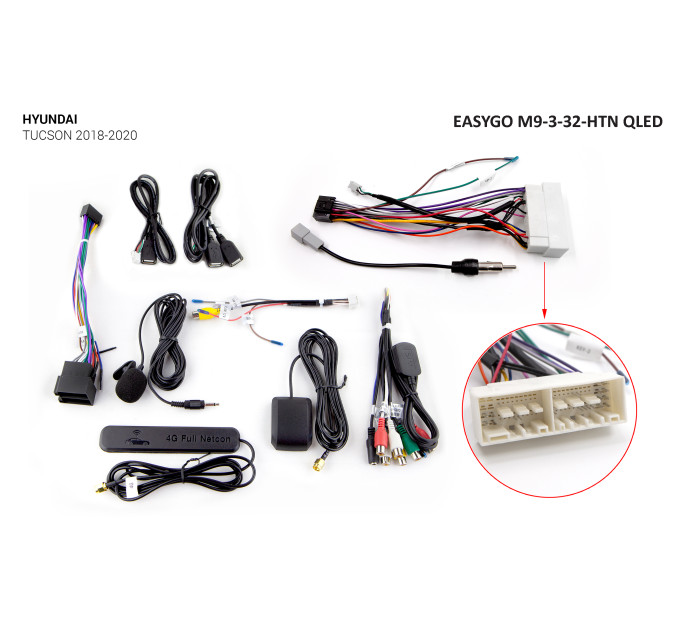 Штатна магнітола EasyGo M9-3-32-HTN QLED Hyundai Tucson