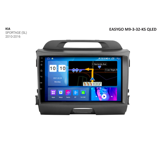Штатна магнітола EasyGo M9-3-32-KS QLED KIA Sportage