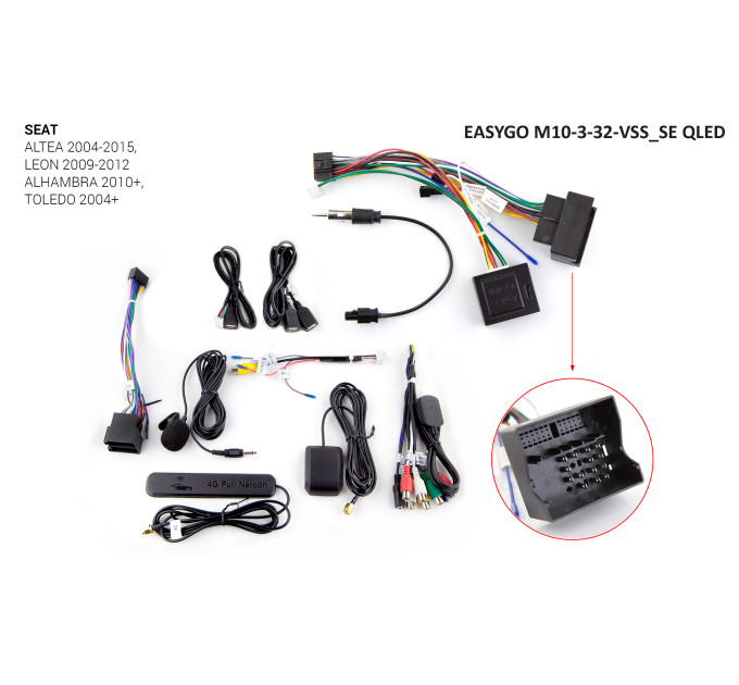 Штатна магнітола EasyGo M10-3-32-VSS_SE QLED Seat
